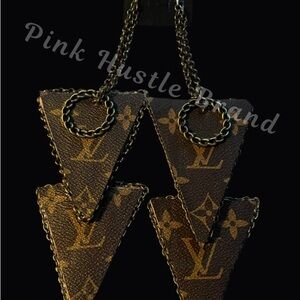 Brown Triangle Earrings